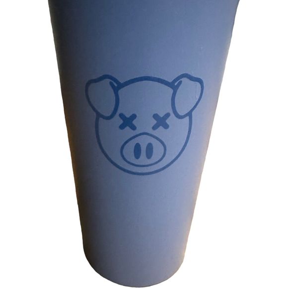 Shane Dawson Pig Tumbler Cup Light Blue With Lid & Straw - Picture 2 of 14